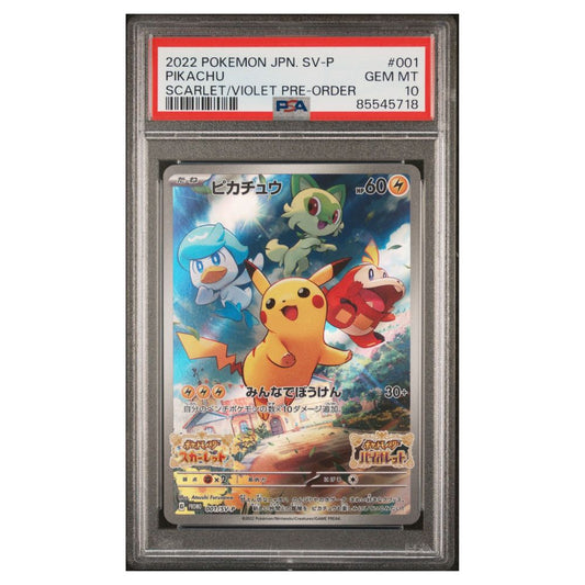 Pikachu #001 Écarlate & Violet Japonais SV Promo 2022 PSA 10 Pokémon