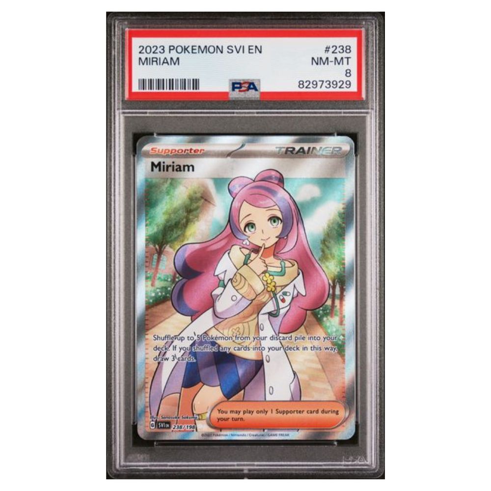 Miriam Full Art Pokemon Scarlet & Violet 238/198 PSA 8 Cardtreasure.ch Miriam Full Art Pokemon Scarlet & Violet 238/198 PSA 8 Cardtreasure.ch