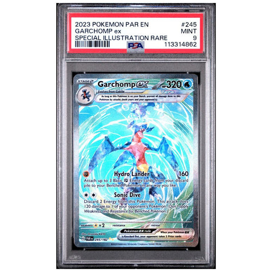 PSA 9 Garchomp ex Special Illustration Rare from Paradox Rift 2023 Pokémon set