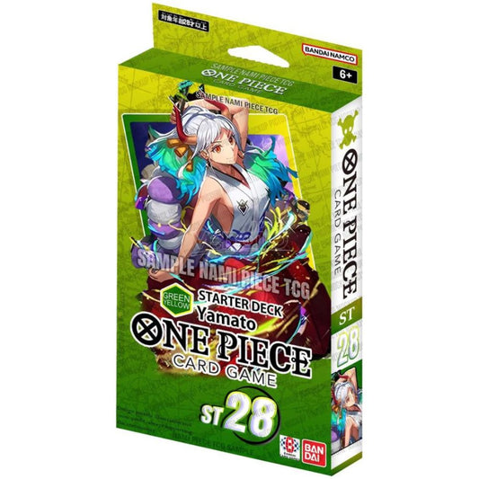 One Piece Card Game ST-28 Starter Deck featuring Yamato in green/yellow color