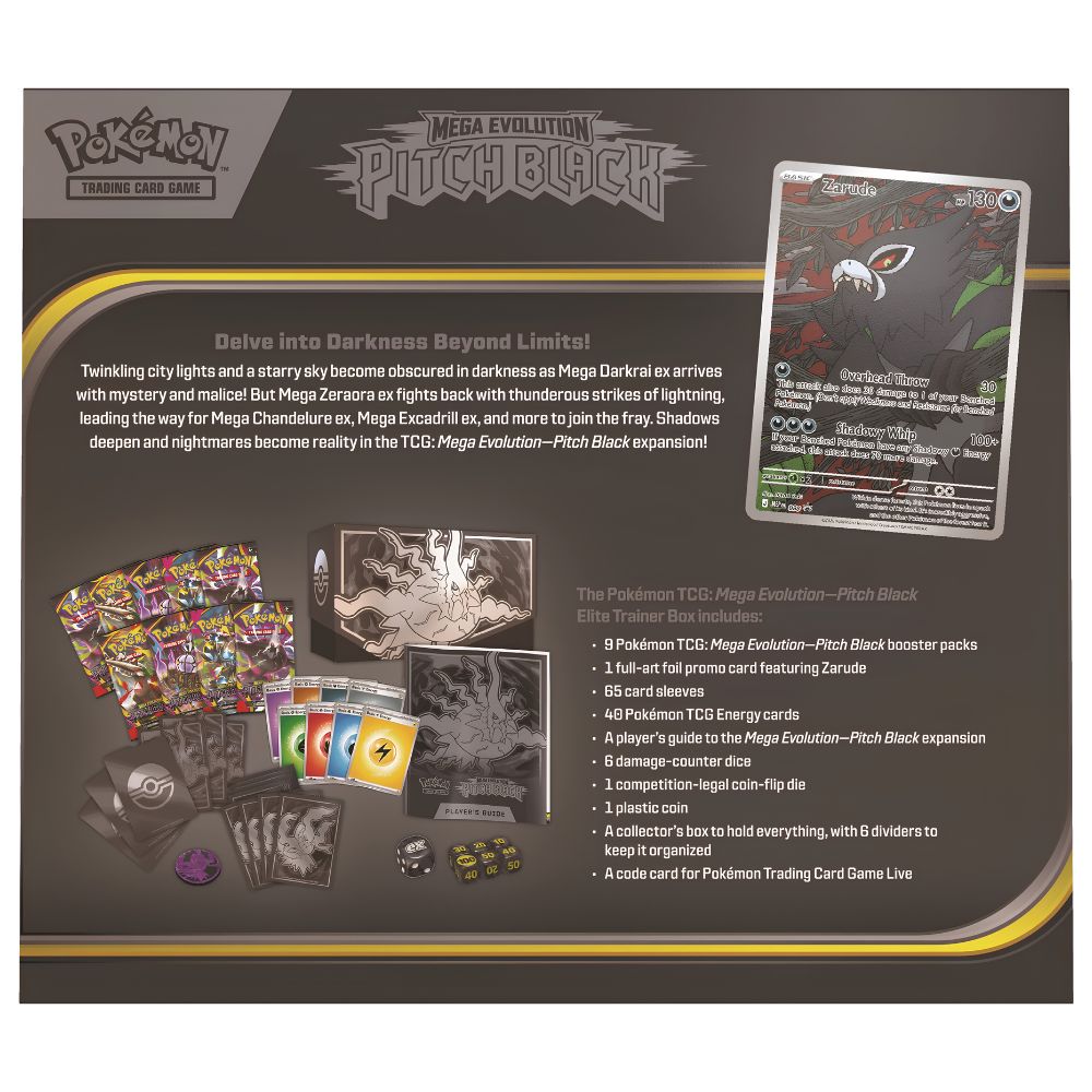 Mega Evolution Pitch Black Elite Trainer Box Pokemon ME05