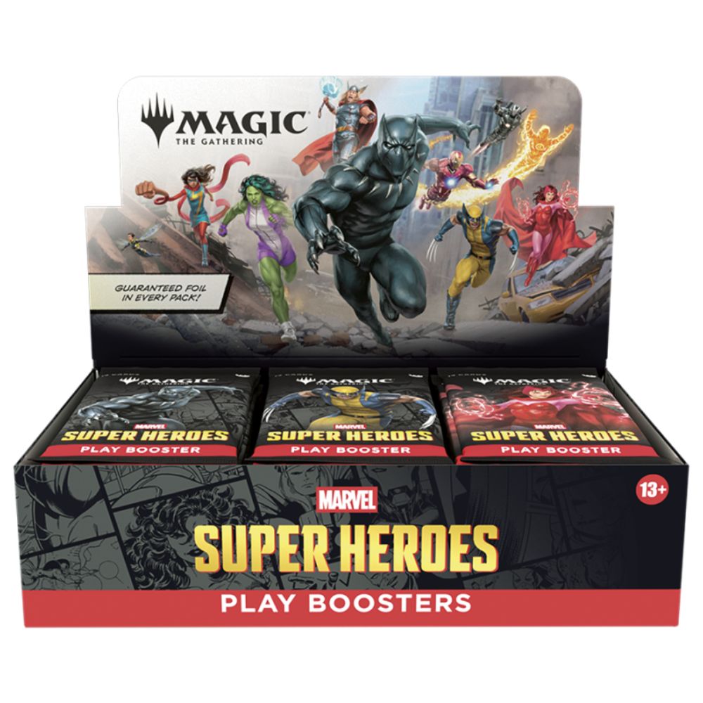 Official Magic The Gathering TCG Play Booster Box from Marvel Super Heroes – Collectible Trading Card Game Booster