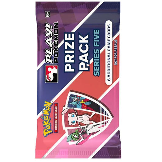 Sealed Play! Pokémon Prize Pack Series 5 Booster Pack featuring exclusive tournament-stamped cards