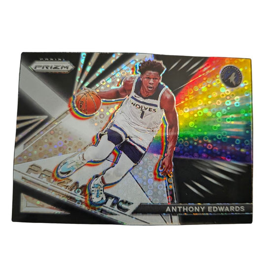Front of official Panini Prizm NBA 2021‑22 Fast Break Anthony Edwards card – collectible single basketball card