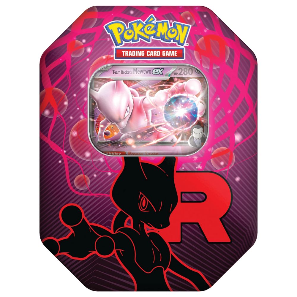 Official Pokemon TCG Tin Fall ex Mewtwo ex promo Tin Collectible Trading Card Game Tin