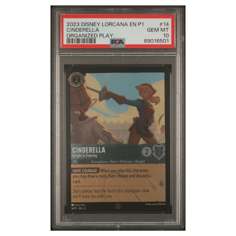 Cinderella Knight in Training Organized Play PSA 10 Disney Lorcana Cardtreasure.ch Cinderella Knight in Training Organized Play PSA 10 Disney Lorcana Cardtreasure.ch
