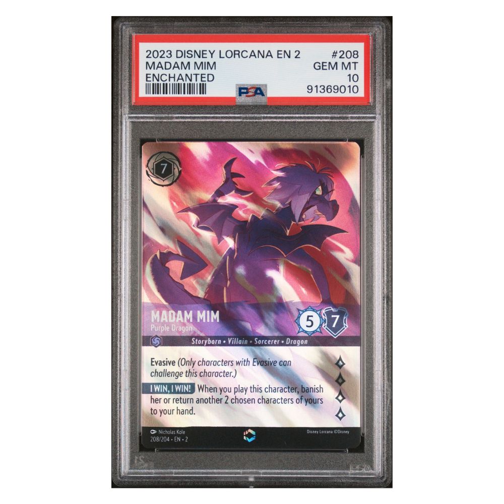 Madam Mim - Purple Dragon Enchanted PSA 10 Disney Lorcana 2023
