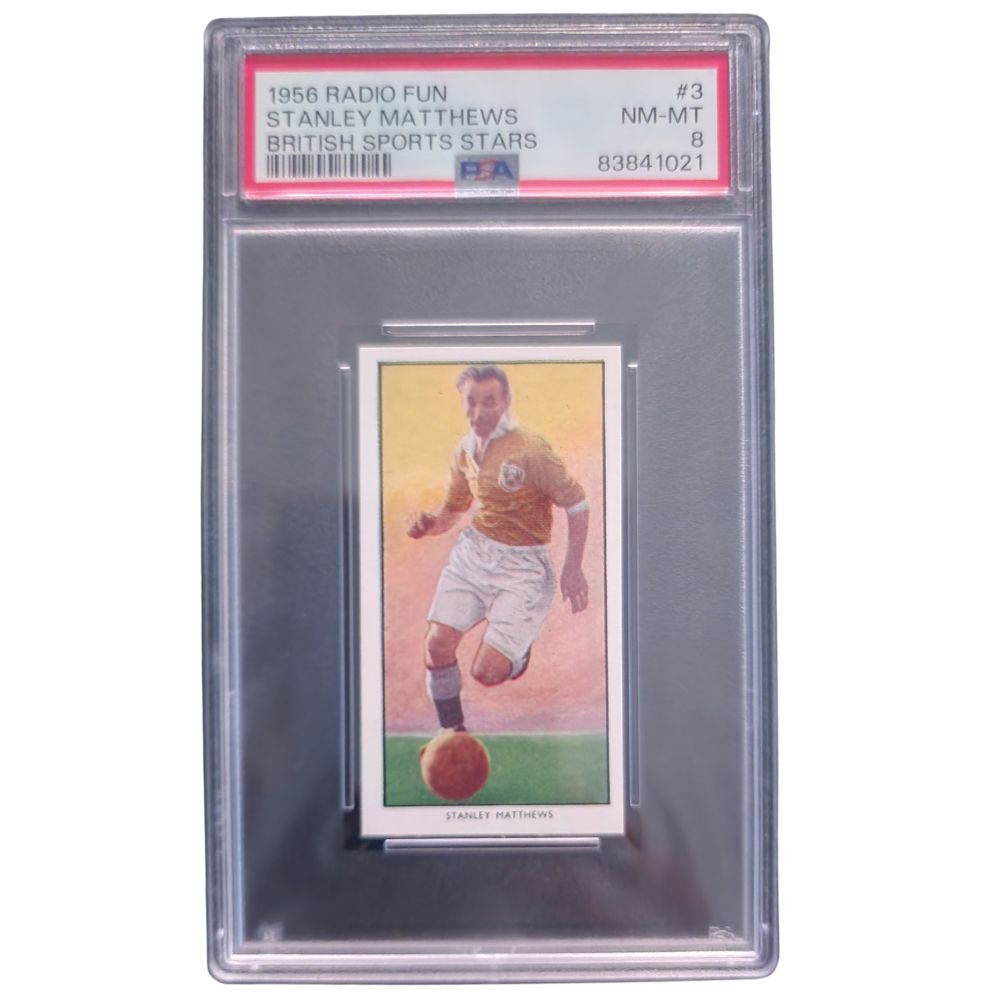 1956 Radio Fun British Sports Stars #3 Stanley Matthews – PSA 8