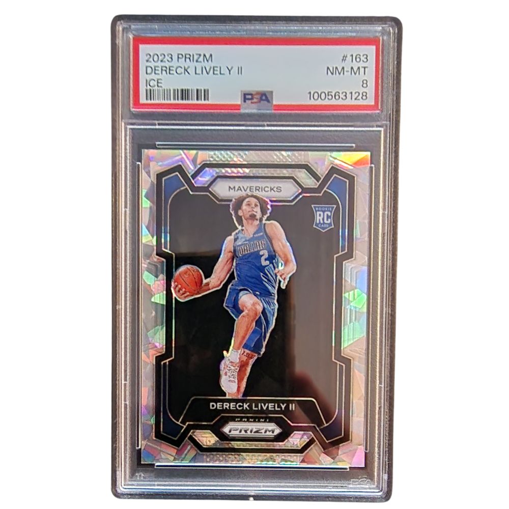 Dereck Lively II #163 Ice Prizm Rookie Card 2023-24 Panini Prizm PSA 9