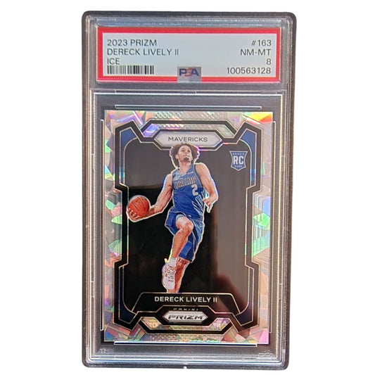 Dereck Lively II #163 Ice Prizm Rookie Card 2023-24 Panini Prizm PSA 9