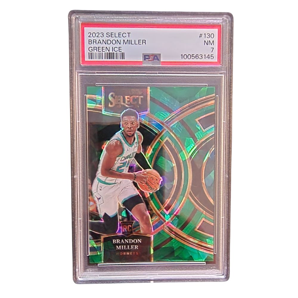 Brandon Miller Rookie Green Ice Select 2023-2024 PSA 7