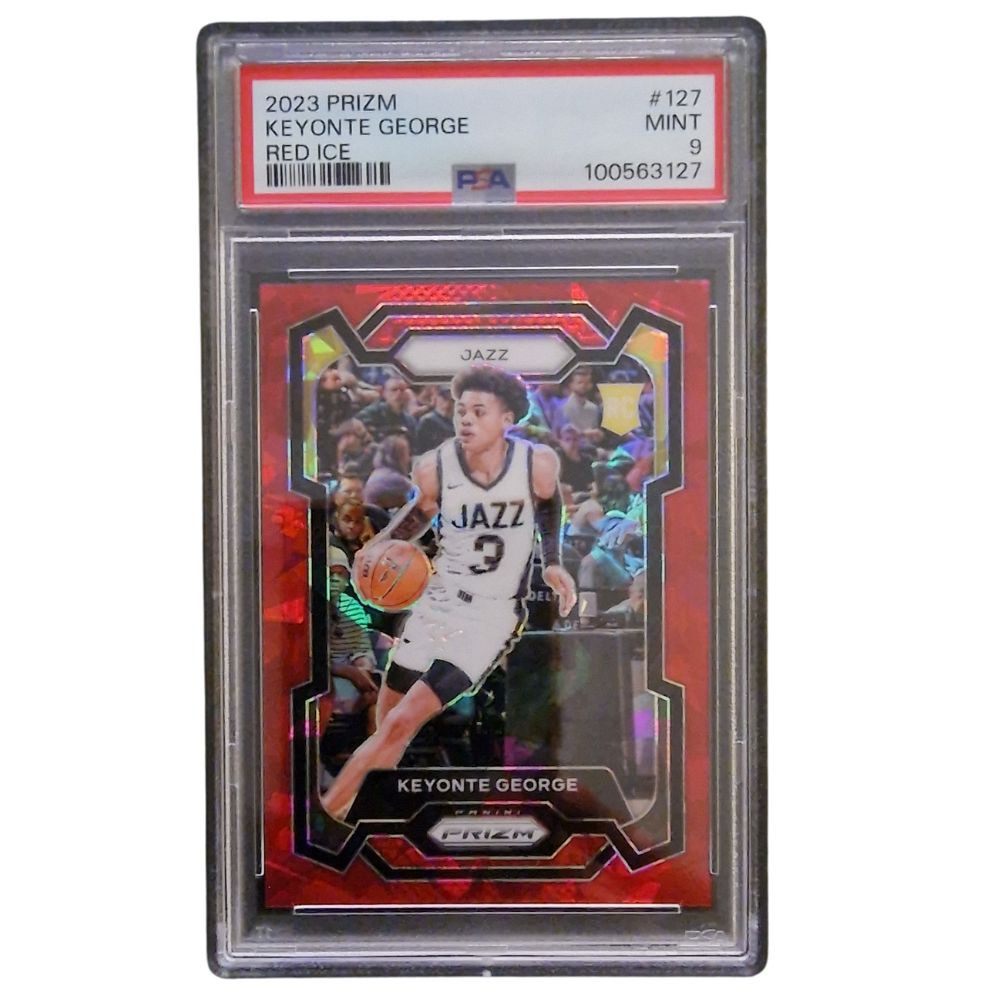 Keyonte George Rookie Red Ice Prizm 2023 PSA 9