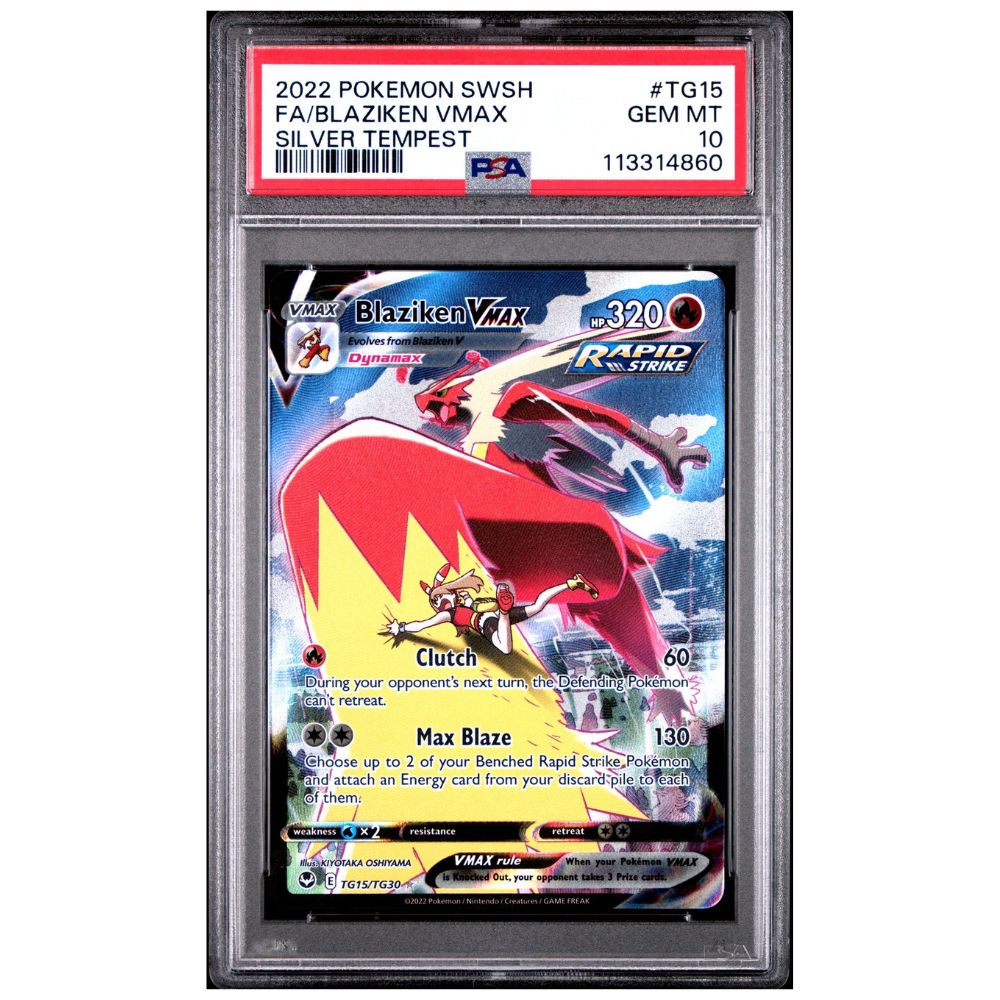 Blaziken VMAX PSA 10 Silver Tempest Pokémon – Cardtreasure.ch