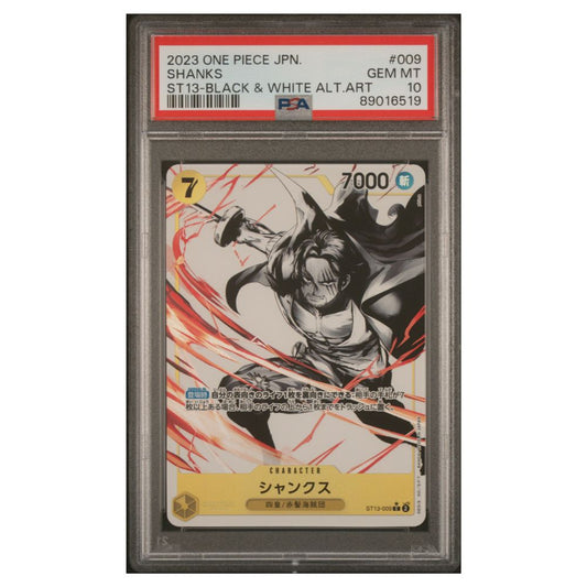 Shanks ST13 Black & White Alternate Art PSA 10 One Piece Japanese