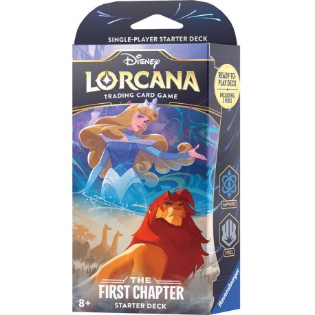 disney lorcana the first chapter starterdeck sapphire, and steel english