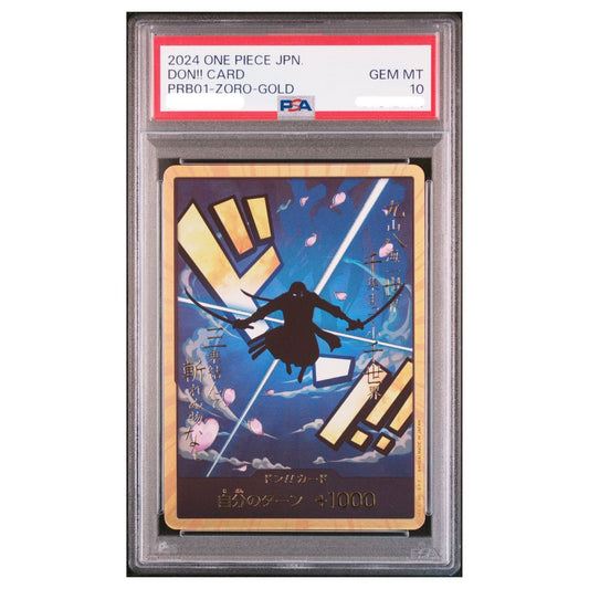 Zoro Gold DON Card PSA 10 Japanese One Piece Card The Best PRB01 graded card