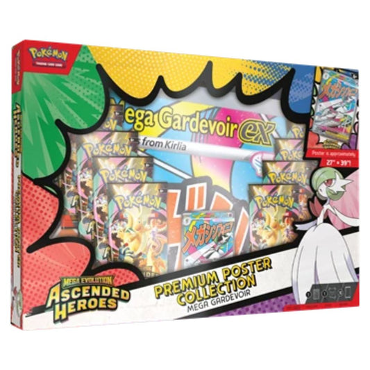 Pokémon Mega Gardevoir EX Premium Poster Collection packaging with colorful design