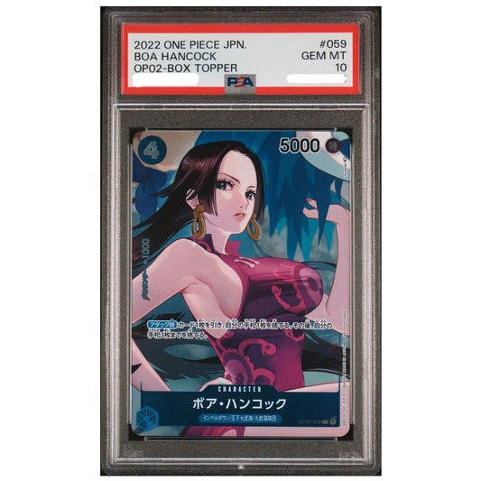 Boa Hancock Box Topper OP02 Paramount War PSA 10 graded Japanese One Piece Card Game