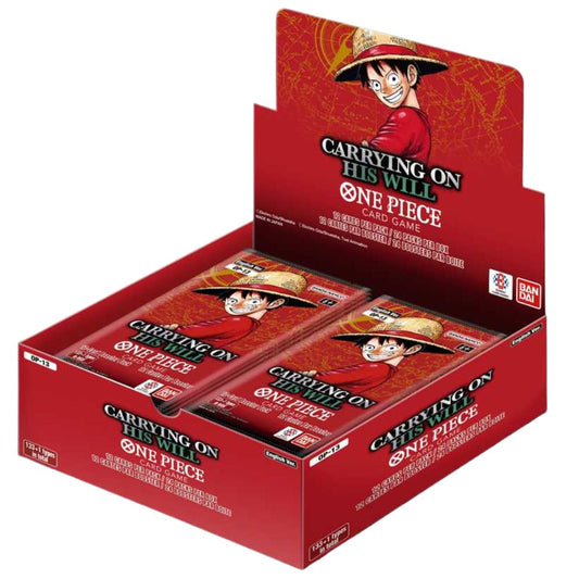 Official One Piece TCG Booster Box from Carrying On His Will Set Carrying On His Will Collectible Trading Card Game OP 13 English