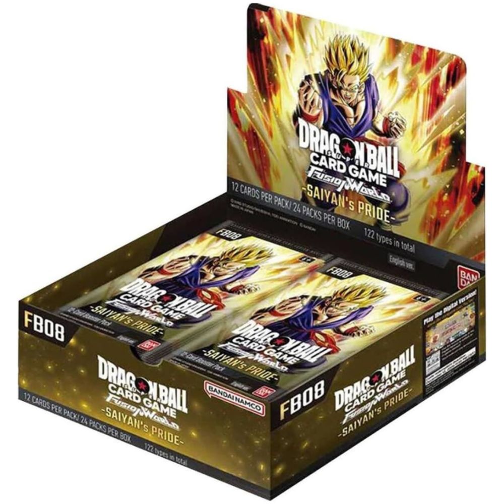 Official Dragon Ball Super TCG Saiyan’s Pride Booster Box from Fusion World FB08 – 24 Pack Trading Cards