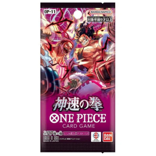 Official One Piece TCG Booster Pack from A Fist of Divine Speed – Collectible Trading Card Game Booster OP11 Japanese