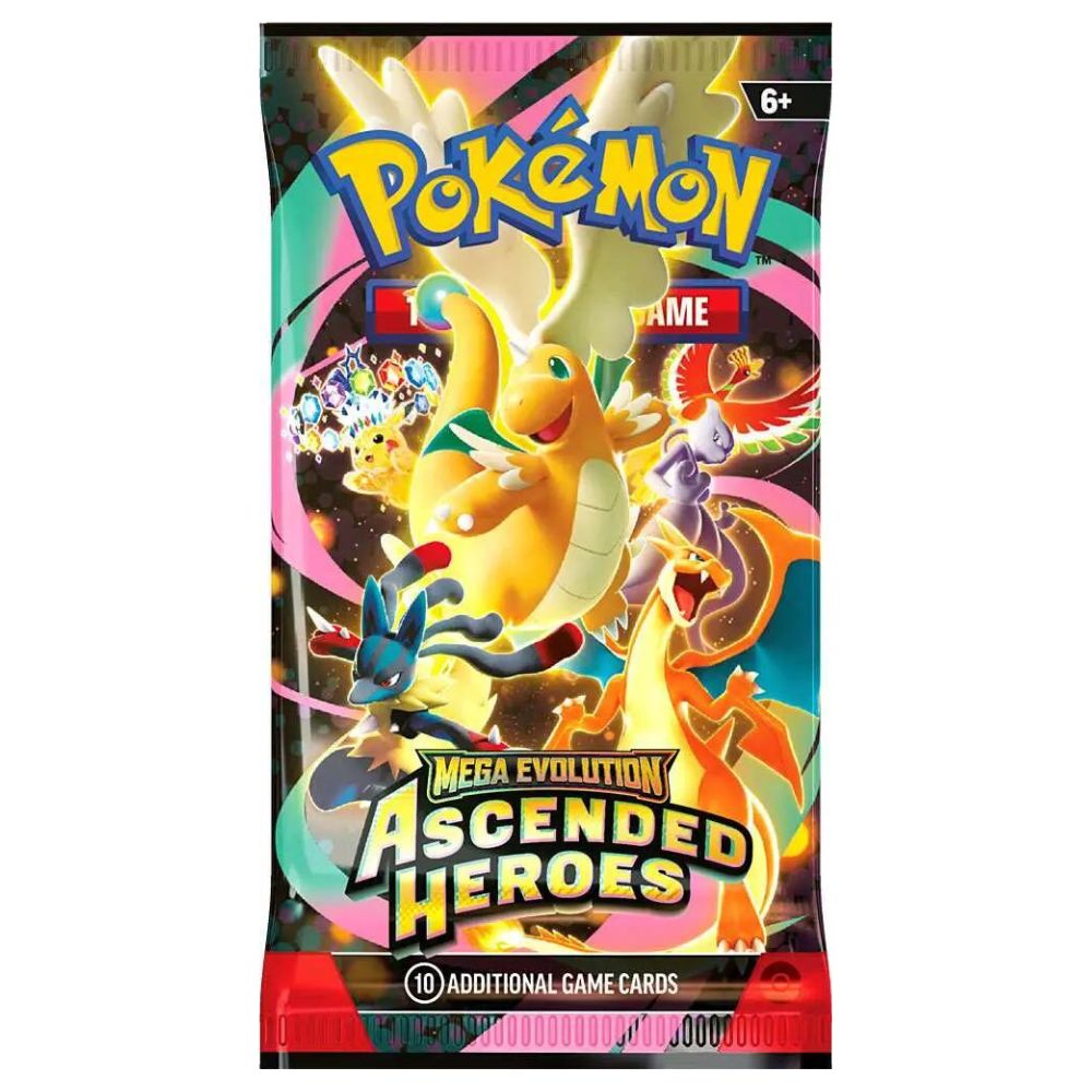 Official Pokémon TCG Ascended Heroes Booster Pack – 10 Card Pokémon Trading Card Game Booster