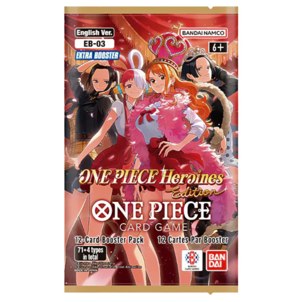 Official One Piece TCG Heroines Edition EB03 Extra Booster Pack – Collectible Trading Card Game Booster