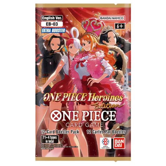 Official One Piece TCG Heroines Edition EB03 Extra Booster Pack – Collectible Trading Card Game Booster