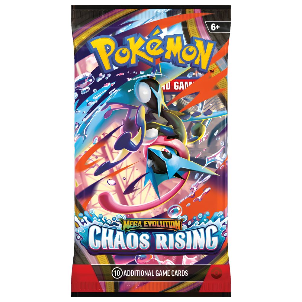 Pokemon TCG Mega Evolution Chaos Rising ME04 Booster Pack sealed product artwork