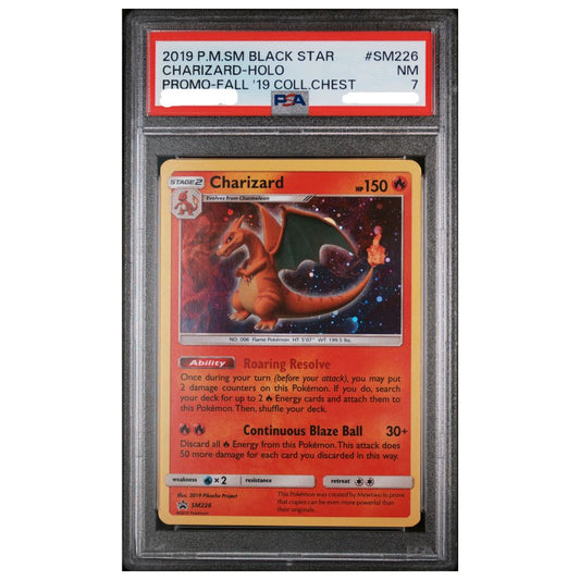 Pokemon Charizard Holo SM226 PSA 7 SM Black Star Promo graded card