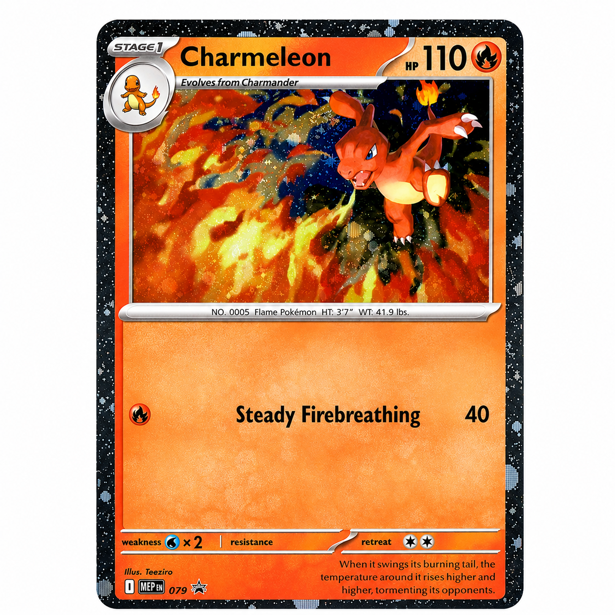 Charmeleon Chaos Rising Black Star Promo Pokémon card holo artwork
