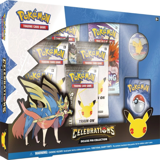 Official Pokémon TCG Deluxe Pin Collection – Celebrations Trading Card Game Box