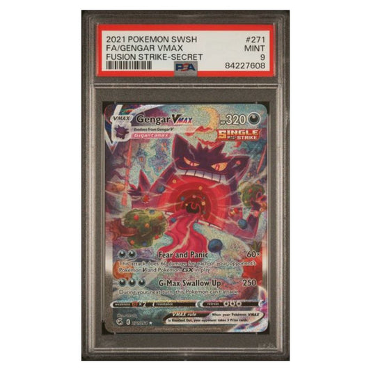 Gengar VMAX 271/264 Fusion Strike Alt Art - PSA 9 Mint - Pokémon Card