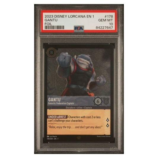 Feuille légendaire de la Fédération Galactique Gantu - Premier Chapitre 178/204 - PSA 10 Gem Mint Disney Lorcana TCG