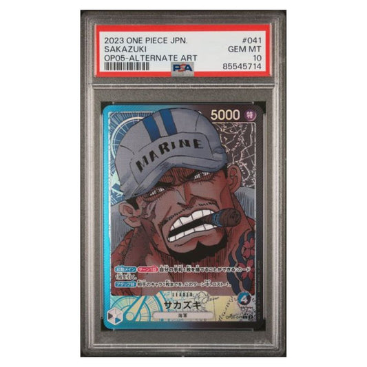 Sakazuki Alternate Art PSA 10 - Japanese Awakening of the New Era  2023 One Piece #041