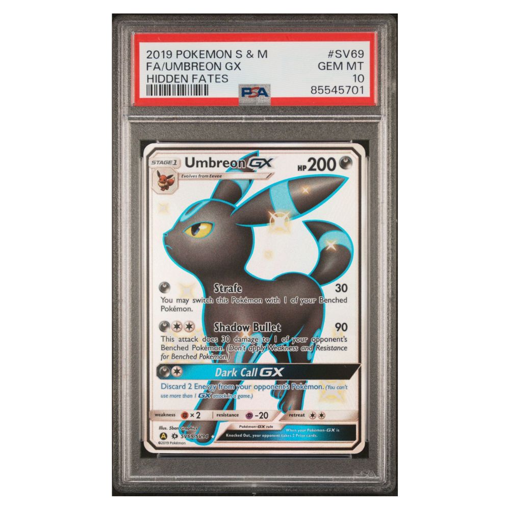 Umbreon GX Full Art 2019 Pokémon Soleil et Lune Destinées Cachées SV69 - PSA 10 Gem Mint