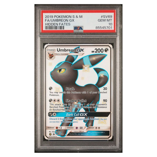 Umbreon GX Full Art 2019 Pokémon Sun & Moon Hidden Fates SV69 - PSA 10 Gem Mint