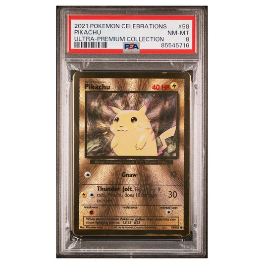 Pikachu 2021 Pokémon Celebrations PSA 8 – Ultra-Premium-Goldmetallkarte