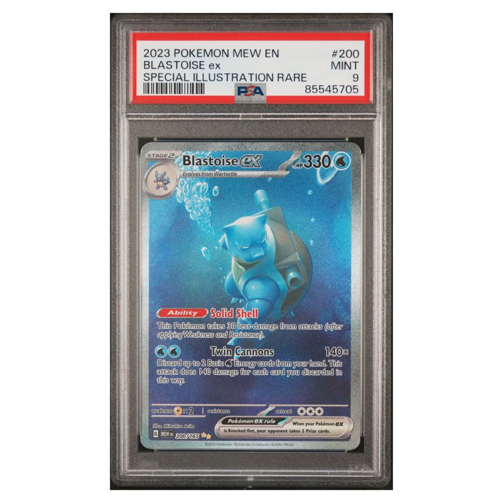 Blastoise EX Illustration Spéciale Rare #200 PSA 9 2023 Pokémon Mew EN-151