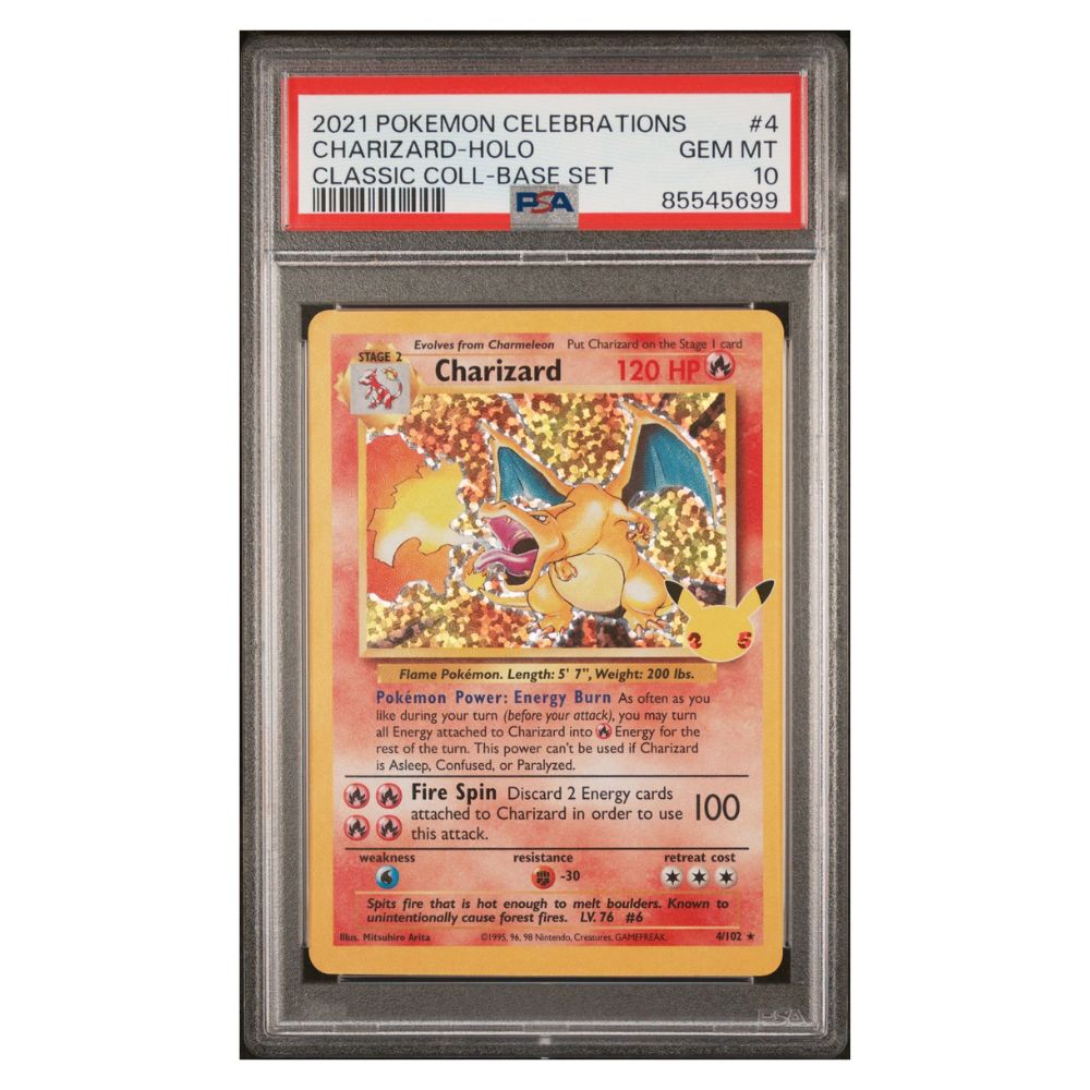 Charizard-Holo PSA 10 Pokémon Celebrations Classic Collection 2021