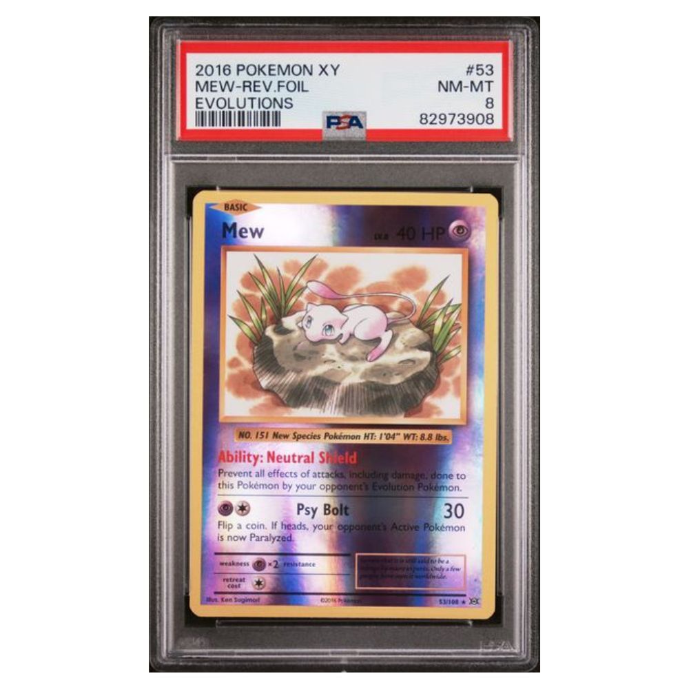 2016 PSA 8 Mew Reverse Foil Holo von Pokémon XY Evolutions