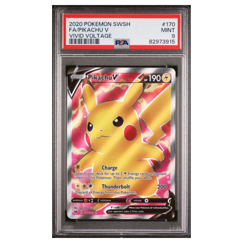 Pikachu V Full Art PSA 9 – Lebendige Spannung