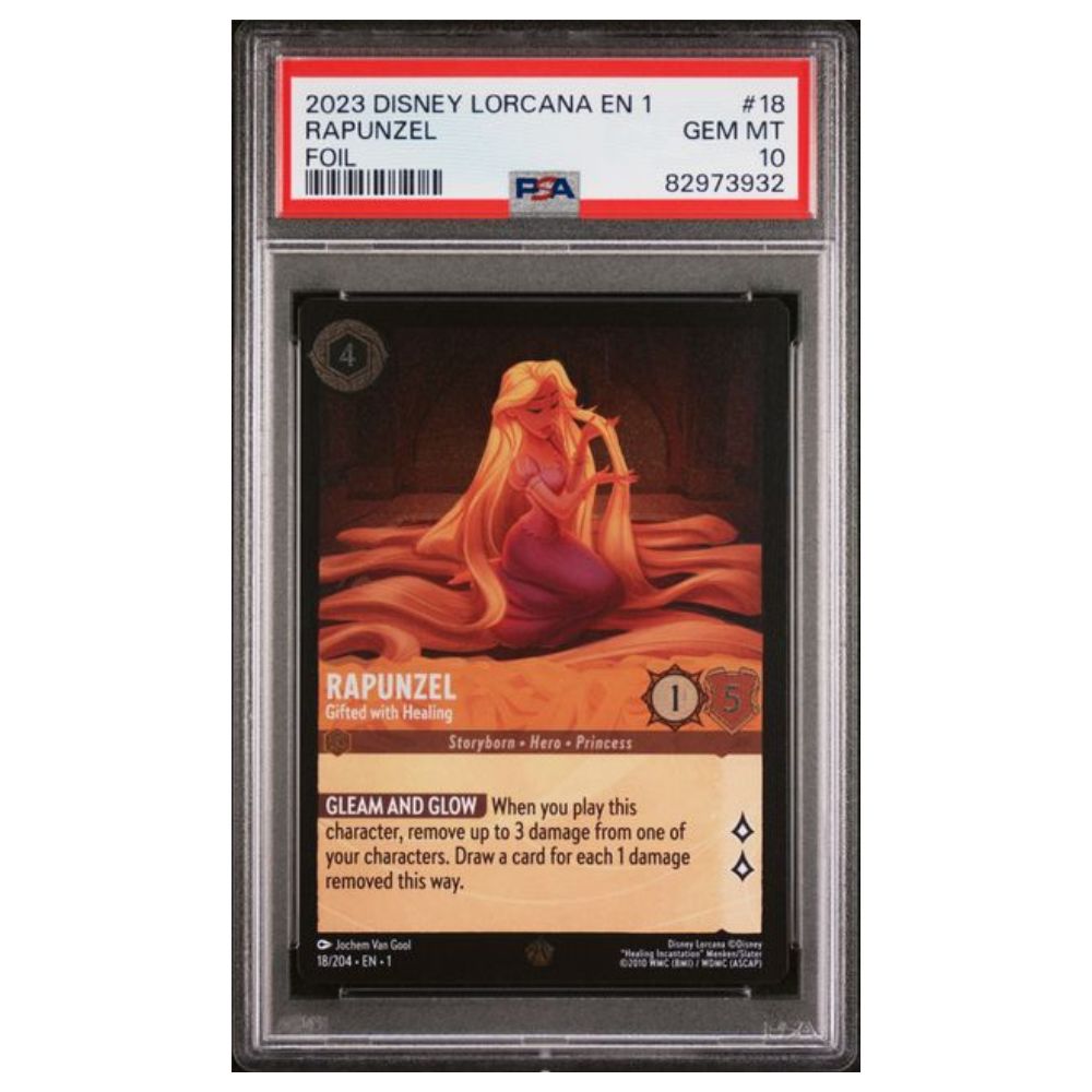 2023 Disney Lorcana PSA 10 Foil Rapunzel Gifted with Healing 18/204