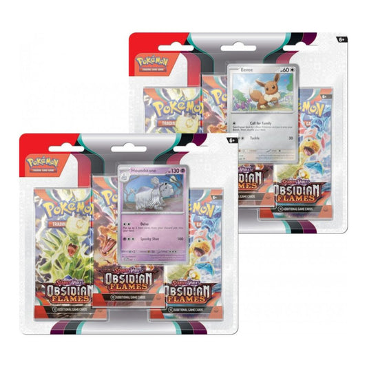 Pokemon – SV03 Obsidian Flames – 3er-Pack Blister, komplettes 2er-Set