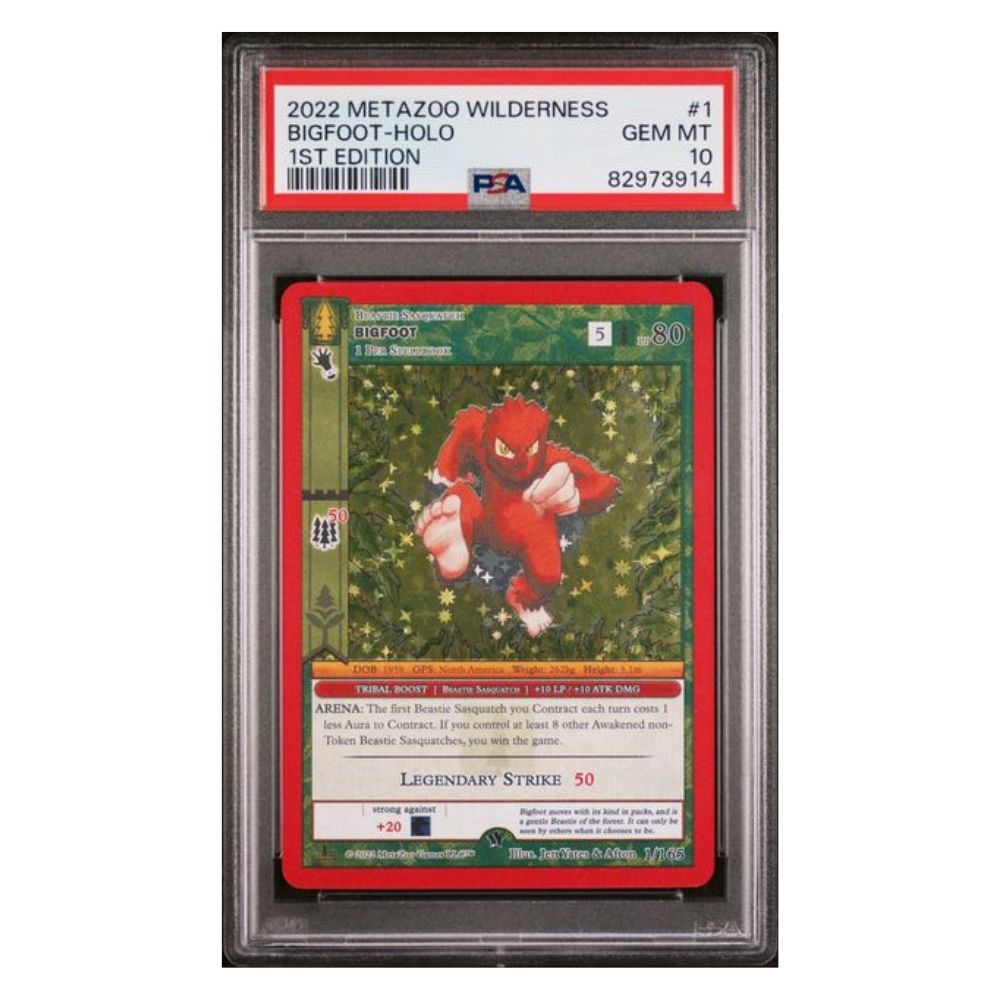 2022 Metazoo Wilderness Bigfoot-Holo 1. Auflage – PSA 10 bewertet