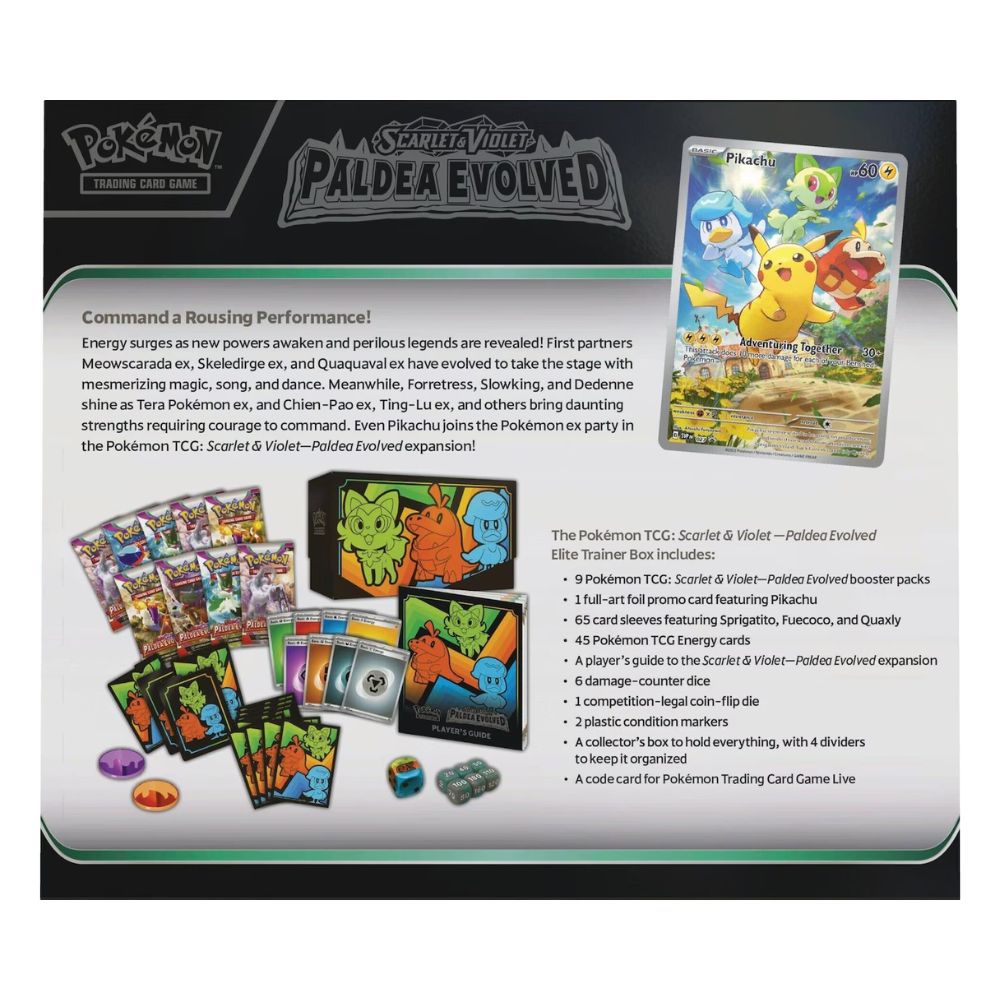 Paldea Evolved Elite Trainer Box Écarlate et Violet JCC Pokémon