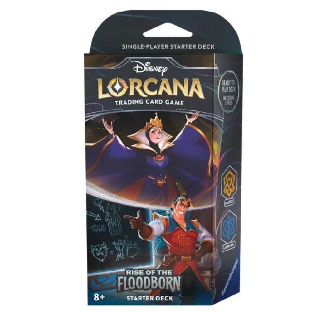 Disney Lorcana Starter Deck Rise of the Floodborn Ambre/Saphir Anglais