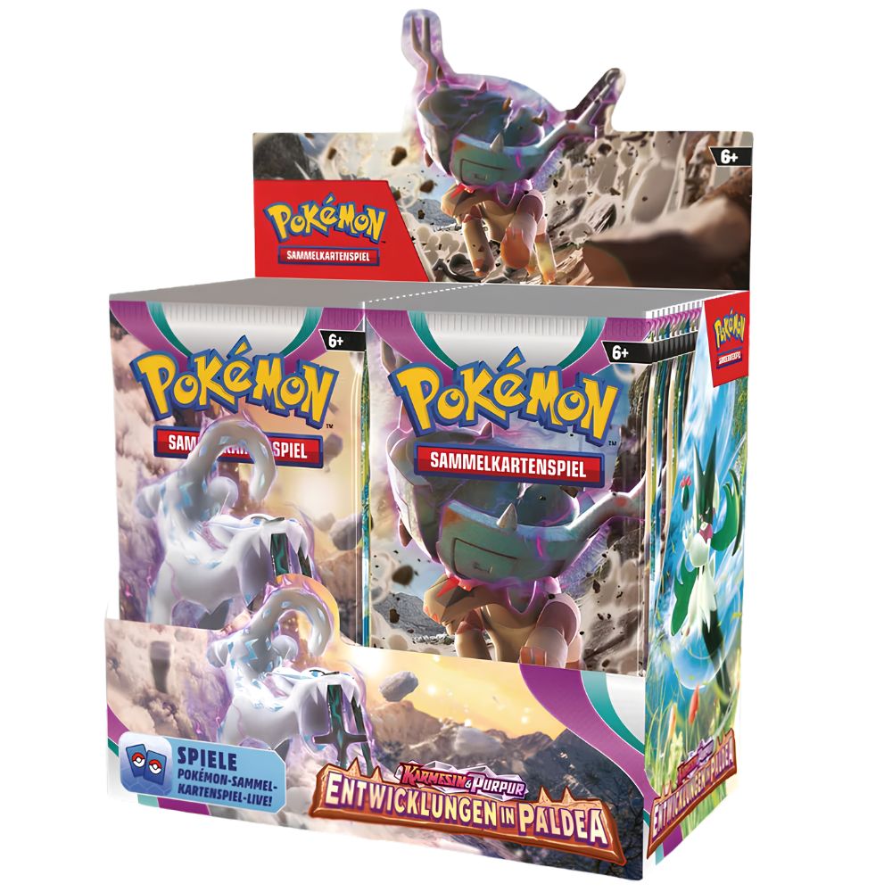 Pokemon Karmesin and Purpur Entwicklungen in Paldea SV02 German Booster Box