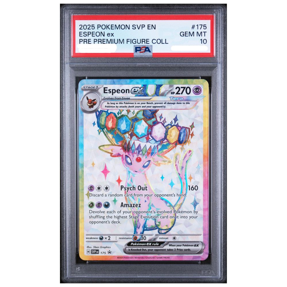 Espeon ex PSA 10 from Pokemon Scarlet Violet Black Star Promos front view
