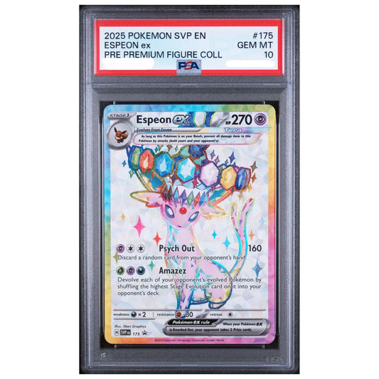 Espeon ex PSA 10 from Pokemon Scarlet Violet Black Star Promos front view